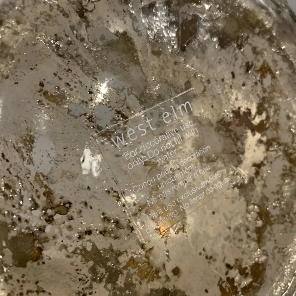 West Elm Mercury Glass Vase